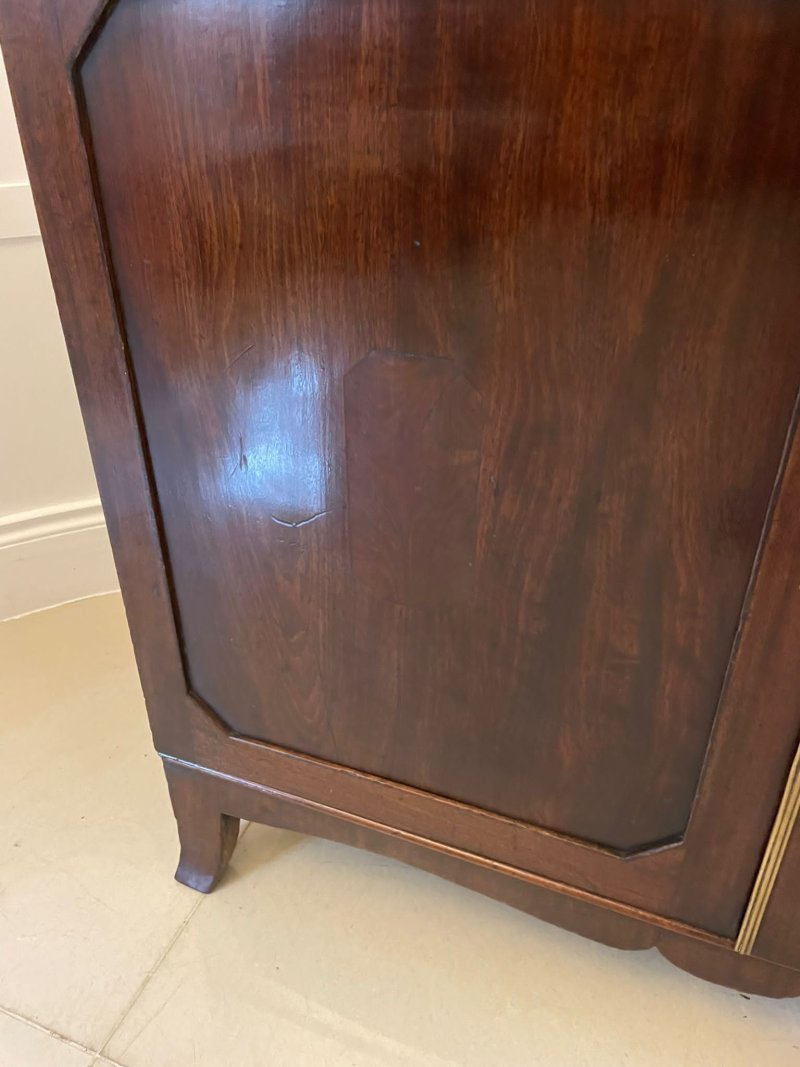 Antique George III Quality Figured Mahogany Secretaire Desk/Cabinet - Image 3